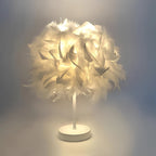 Nivara Feather Table Lamp With Modern Soft Ambient Glow | Deretia