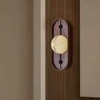 Walnut Glow Arch Wall Light Contemporary Home Fixture | Deretia