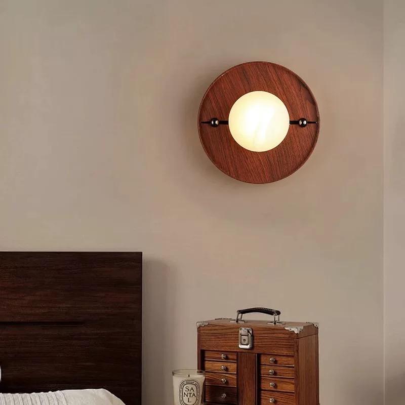 Walnut Glow Arch Wall Light Contemporary Home Fixture | Deretia