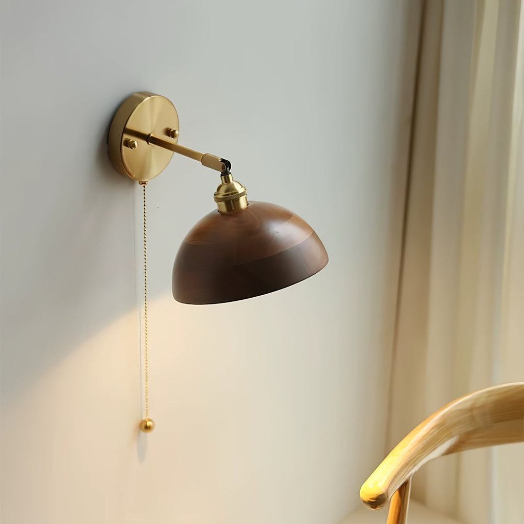 Virel Walnut Wall Lamp With Soft LED For Warm Scandinavian Ambience