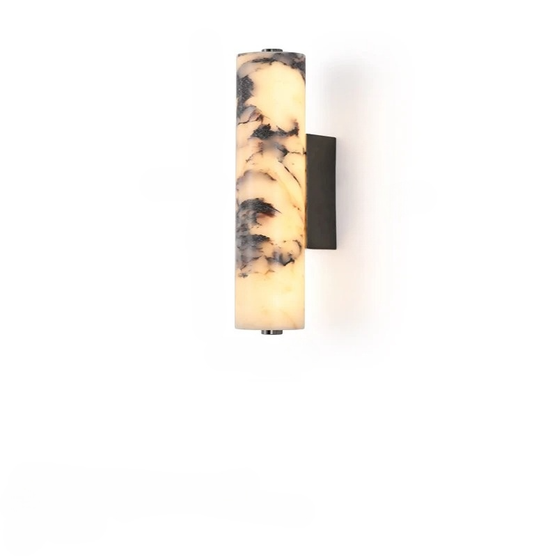 NovaCrest Marble Cylinder Wall Lamp for Bedroom and Stairs | Deretia