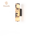 Marvello | Natural Marble Cylindrical Wall Lamp for Bedroom and Stairs | Deretia