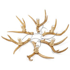 SylvanGlow | Rustic Antler Chandelier in Resin Finish | Deretia
