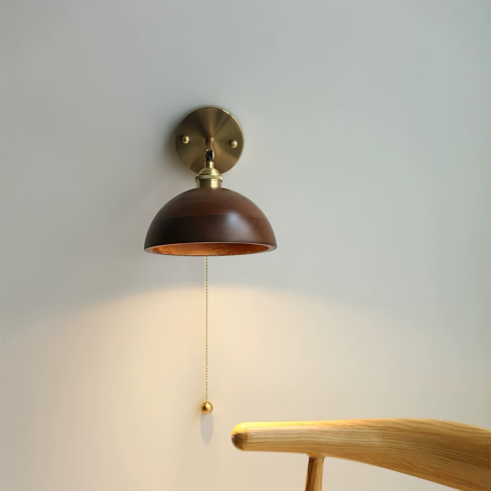 Virel Walnut Wall Lamp With Soft LED For Warm Scandinavian Ambience