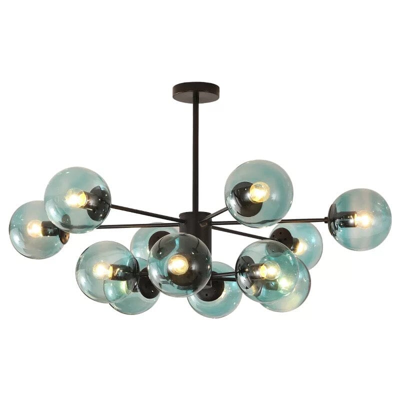 Lyra Bubble Chandelier Iron and Glass 12 Bulbs Included | Deretia