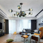 Lyra Bubble Chandelier Iron and Glass 12 Bulbs Included | Deretia