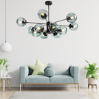 Lyra Bubble Chandelier Iron and Glass 12 Bulbs Included | Deretia