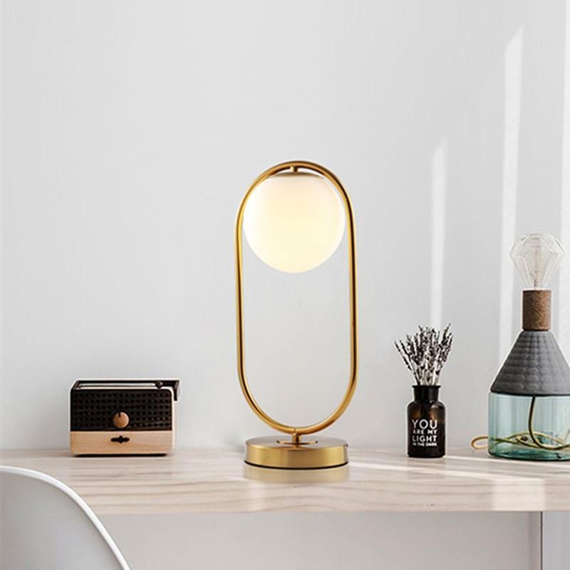 Aeloria | Modern Glass Globe Table Lamp For Ambient Light